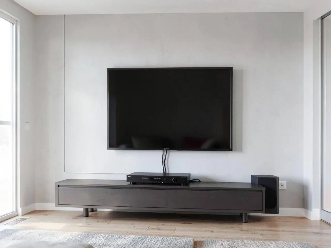 Home cinema equipment being fitted in a Berkshire living room